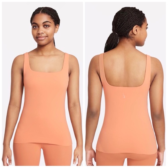 Nike Tops - Nike Womens Yoga Luxe Tank Top Light Orange Size XS